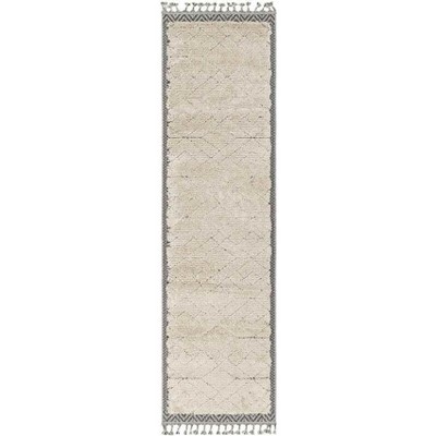 Mark & Day Wellsburg 2'10"x10' Runner Woven Indoor Area Rugs Beige: Geometric Bohemian, Stain-Resistant, Pet Friendly