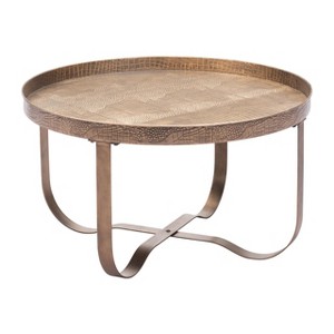 Zuo Auray Bar Table White  and  Gold - 1 of 4