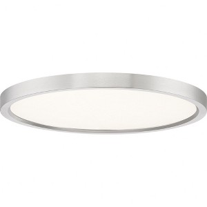Quoizel Lighting Outskirts 1 - Light Flush Mount in  Brushed Nickel - 1 of 4
