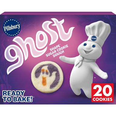 Pillsbury Ready-to-Bake Ghost Shape Sugar Cookies Dough - 9.1oz/20ct - Halloween