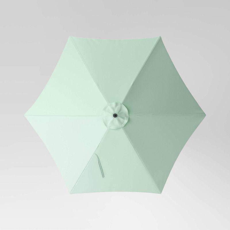 9' Round Outdoor Patio Market Umbrella with Black Pole - Room Essentials™, 5 of 8