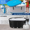 SereneLife Inflatable Cold Plunge Tub - 150 Gallon, Insulated Ice Bath Therapy Pod with Lid, Hand Pump, Storage Bag, and EVA Floor Mat (Blue) - 3 of 4