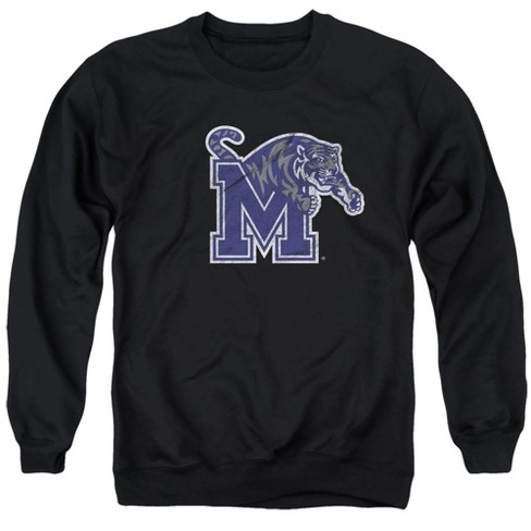 Rare! The University of Memphis Swim School Spell Out Big Logo outlet Print Embroidery Crewneck Black Color Medium Size Pullover Sweatshirt Brand