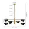 Rennnsan Orlena 46"W 6-Light Tiered Classic Dimmable Chandelier in White - 3 of 4