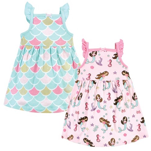 Hudson Baby Girls Cotton Dresses, Mermaid Princess, 2 Toddler : Target