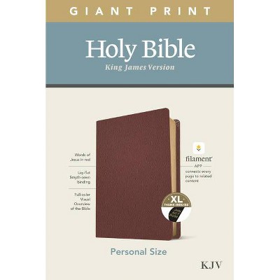 KJV Personal Size Giant Print Bible, Filament Enabled Edition (Genuine Leather, Burgundy, Indexed) - Large Print (Leather Bound)