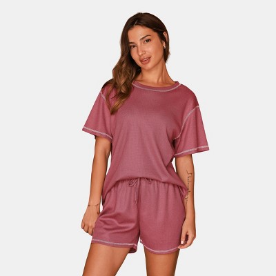 Women's Cozy Ribbed Knit Loungewear Set - Cupshe