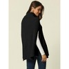 Seta T Women's Spring Fall Fashion Turtleneck Ribbed Knit Cape Sweater - 4 of 4