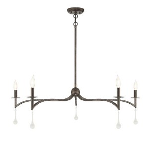 Savoy House Laramie 5 - Light Chandelier in  Chelsea Walnut - 1 of 4