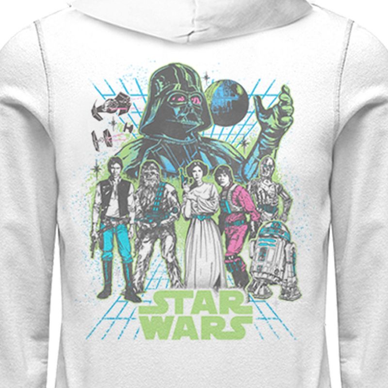 Men's Star Wars: The Empire Strikes Back Green Logo Back Poster Pull Over Hoodie, 2 of 4