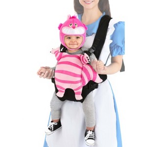 HalloweenCostumes.com One Size   Infant Disney Alice In Wonderland Cheshire Cat Velour Baby Carrier Cover Costume, Pink/Pink - 1 of 2