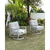 COWLOWN 2 Piece Outdoor Swivel Patio Chairs Set, Aluminum Frame Armchairs, All-Weather Conversation Chairs for Garden, Poolside, Lawn - 2 of 4