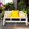 TopComfy Support Pillow Stripe Design Water Resistant Fabric for Outdoor and Indoor Use, Yellow, 17"*17"*10" - 3 of 4
