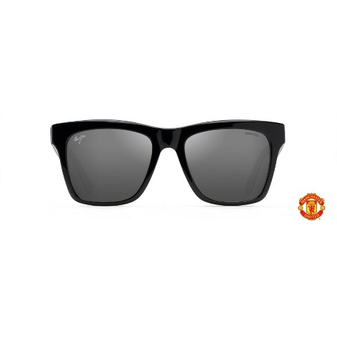 : Sunglasses - Classic Lenses With Maui Matchday United Silver Manchester Jim Black Frame - Target