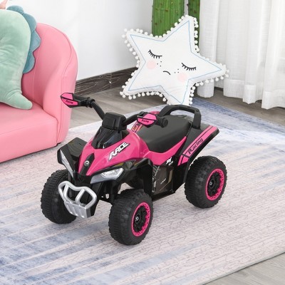 Pink Kids Ride-On ATV with Music and Lights