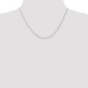 Black Bow Jewelry 0.7mm, 14k White Gold, Cable Rope Chain Necklace - 2 of 4