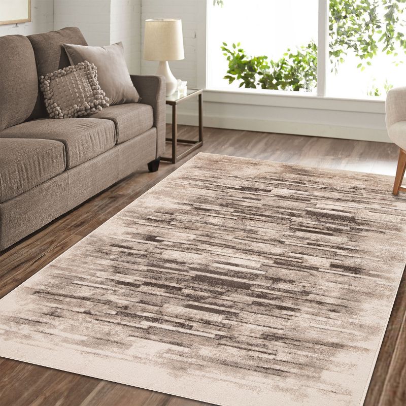 Modern Distressed Abstract Indoor Runner or Area Rug by Blue Nile Mills, 2 of 7