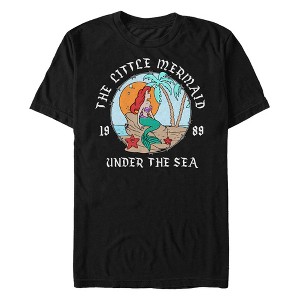 Men's The Little Mermaid Ariel Under the Sea 1989 Logo T-Shirt - 1 of 4