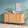 Saracina Home Modern 70" Solid Wood Curved Sideboard Cabinet - 2 of 4