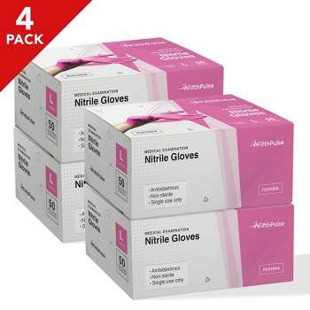FifthPulse Bulk Fuchsia Nitrile Exam Gloves, Perfect for Cleaning, Cooking & Medical Uses