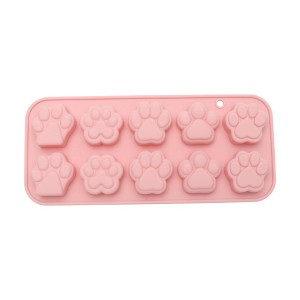 Unique Bargains Candy Mould 10-Cavity Cat Paw Collection Candy Mould Hand Wash 8.66"x3.74"x0.67" 1 Pc - 1 of 4