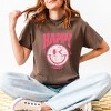 Simply Sage Market S.W.Smiley Pink Smiley Distressed Garment Dyed Tee - 2 of 4