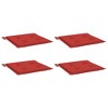 vidaXL Chair Cushion Set of 4 Red Oxford fabric (100% polyester) - 3 of 4