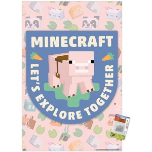 Trends International Minecraft - Let's Explore Together Unframed Wall Poster Prints - 1 of 4