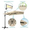 Sonkuki Outdoor 9x9 FT 240gsm Solution-Dyed Patio Cantilever Umbrella With Canopy - 4 of 4