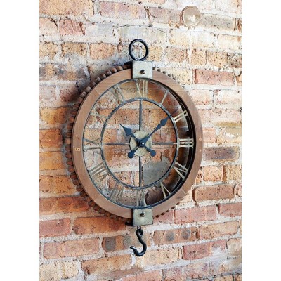 Melrose Open Industrial Wall Clock 22"D