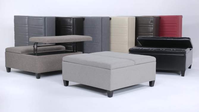 Tyler Coffee Table Storage Ottoman - Wyndenhall, 2 of 13, play video