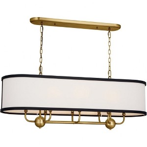 Heddle 42.5" 8 Light Linear Chandelier Anvil Iron - 1 of 4