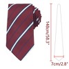 INSPIRE CHIC Men's Stripe Self-Tied Skinny Silk Slim Necktie for Graduation Wedding Party Uniforms 1Pc - 2 of 4