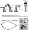Coucheta 8" Widespread Bathroom Faucet - for 3-Hole Sink with Pop-Up Drain & Supply Lines, Available in Multiple Finishes & Pack Options - 3 of 4