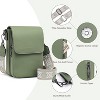 Small Crossbody Bags for Women Trendy,Leather Triple Compartment Cell Phone Crossbody Wallet - 4 of 4