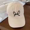 Nertpow Trendy Bow-Tie Baseball Cap for Women and Men Trucker Hats Y2k Adjustable Fashion Sun Hat with Visor for Hiking & Travel - 2 of 3