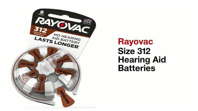Rayovac Size 312 Hearing Aid Battery, 2 of 8, play video