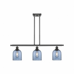 Bella - 3 Light Stem Hung Island In Industrial Style-10 Inches Tall and 36 Inches Wide - 1 of 1