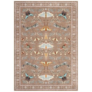 Coolmee Area Rugs, Soft Washable Rugs Living Room Rugs for Bedroom Dining Room, Ultra-Thin Modern Rug Stain Resistant Carpet Black - 1 of 4