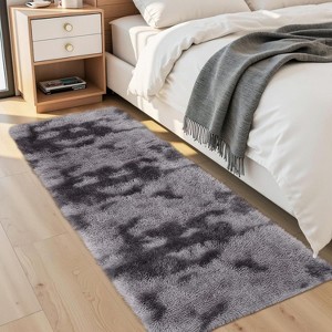 Acekool Ultra Soft Shaggy Rug, Non-Slip Plush Indoor Carpet, Tie-Dye & Solid Colors for Living Room, Bedroom – Multiple Sizes - 1 of 4