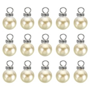 Unique Bargains Beautiful Designer DIY Jewelry Making Faux Pearl Pendants 100 Pcs - 1 of 4
