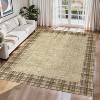 Machine Washable Area Rug Modern Plaid Carpet Non-Slip Stain Resistant Pet Friendly for Living Room Bedroom Dining Room - 3 of 4