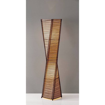 Stix Floor Lantern Black - Adesso: Twisting Cane Stick Design, ETL Listed, No Assembly Required, 4 of 6
