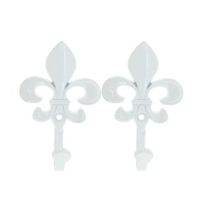 Unique Bargains Curtain Holdbacks Flower Hooks Zinc Alloy 3.74"x2.36" 1 Pair - 1 of 4