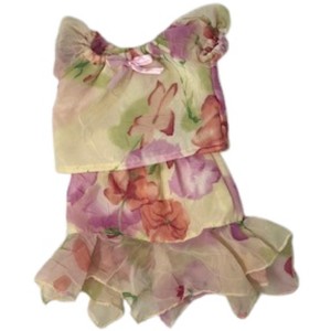 Doll Clothes Superstore Handmade Chiffon Flower Print Skirt and Blouse for 15-16 Inch Cabbage Patch Kid Dolls - 1 of 4