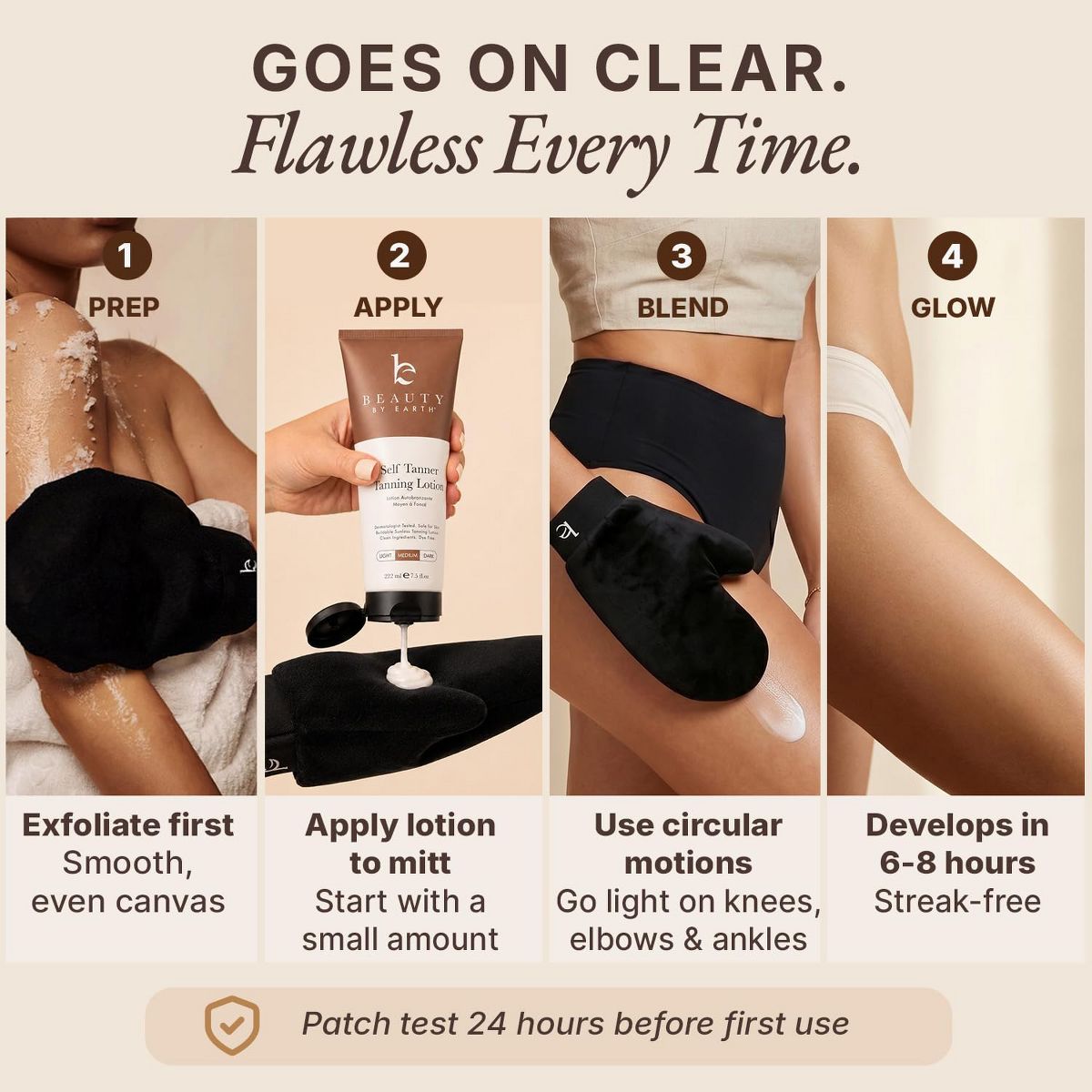 Beauty by Earth Self Tanner Lotion and Self Tanning Mitt - thumbnail 6