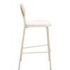 Zeal Barstools  40.9" H, Set of 4 – Light Gray Fabric & PVC Leather Seats, Powder-Coated Steel by Zuo Modern - 3 of 4