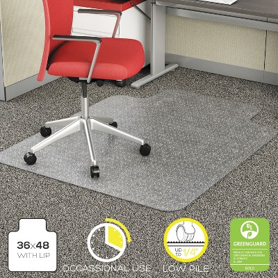 3'x4' Rectangle Solid Floor Mat Clear - Deflecto