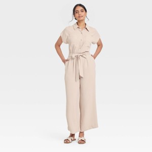 Women's Short Sleeve Jumpsuit - A New Day™ - 1 of 3