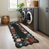 Floral Irregular Area Rug Ultra Thin Living Room Rugs - 3 of 4